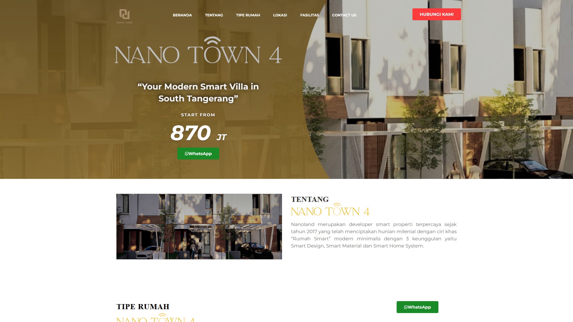 Nano Town 4 Landing Page